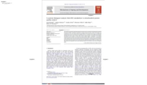 A systems biological analysis links ROS metabolism to mitochondrial protein quality control